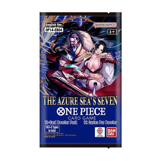 One Piece Card Game OP-14: The Azure Sea’s Seven Booster Box (English | 24 Packs)